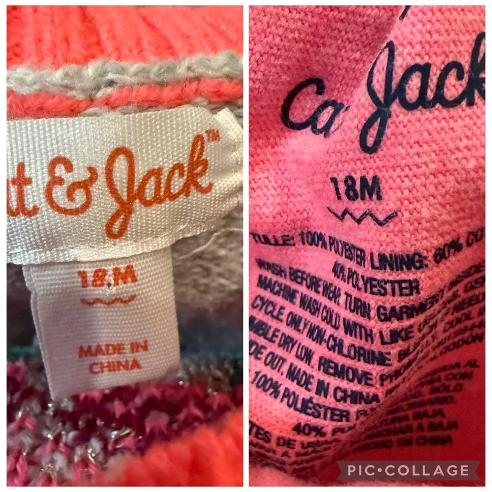 Cat & Jack Toddler Girls Boho Knit Sweater and Tulle Skirt Size 18 Months